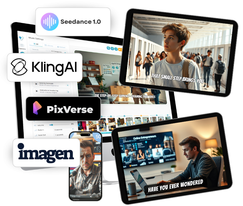 aiViralVids connects to the most advanced ai video models including VO3, OmniHuman, and CleanVideo